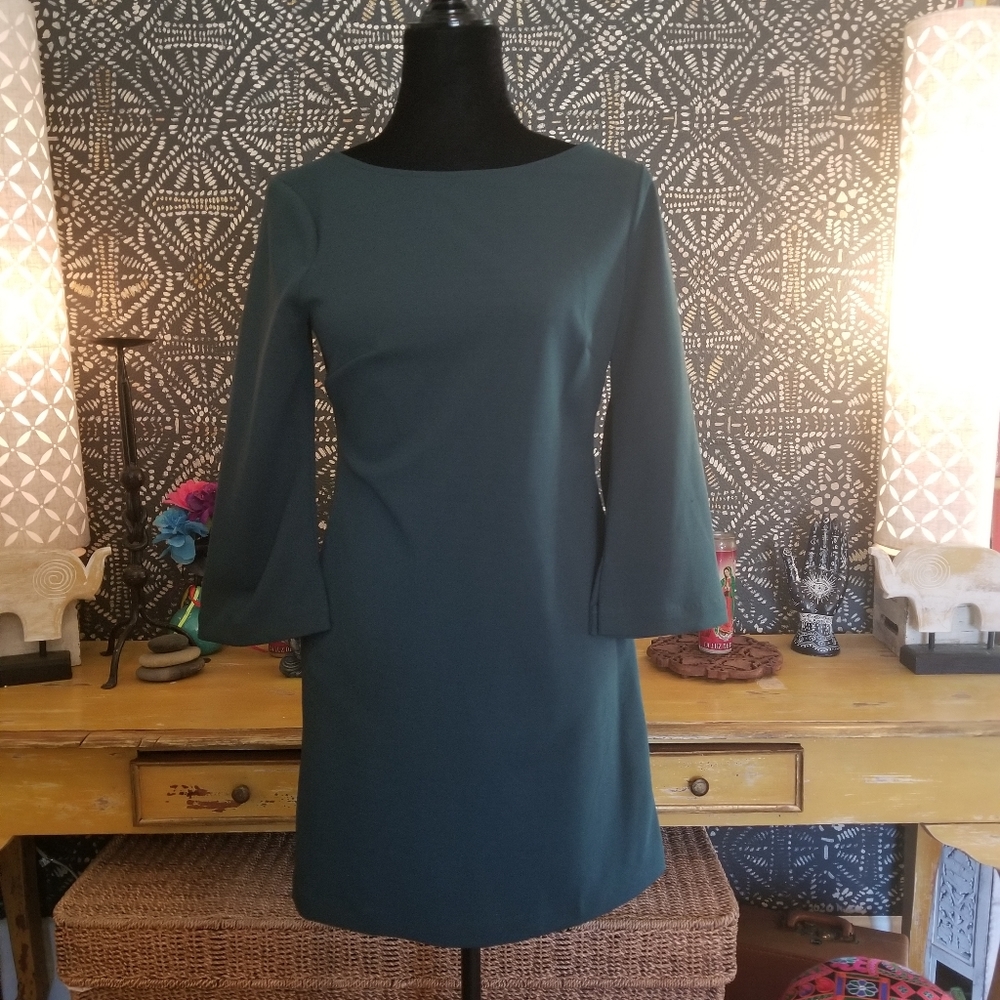 Donna Morgan Hunter Green Crepe Dress Size 2